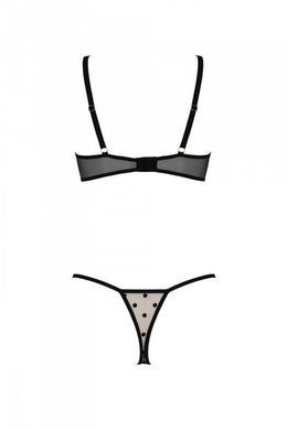 Еротичний комплект Passion MARINA SET WITH OPEN BRA, L/XL, beige, відкриті чашки SO9732 фото