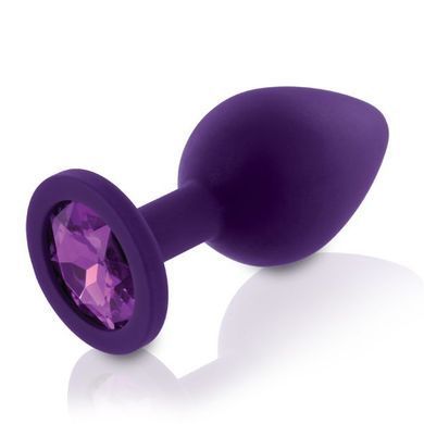 Набір силіконових анальних пробок із кристалом Rianne S: Booty Plug Set Purple, діаметр 3,2см, 3,5см, 4,2см SO3908 фото