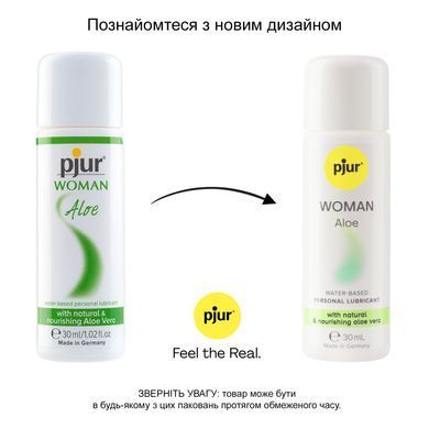 Лубрикант на водній основі pjur Woman Aloe 30 мл з екстрактом алое, зволожувальний, без парабенів PJ13310 фото
