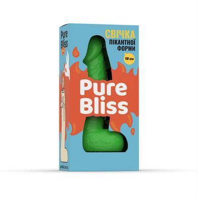 Свічка у вигляді члена Pure Bliss BIG Green 18 см SX1654 фото