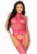 Мереживний бодістокінг з відкритим доступом Leg Avenue High neck lace bodystocking One size Raspberr SO8572 фото 5