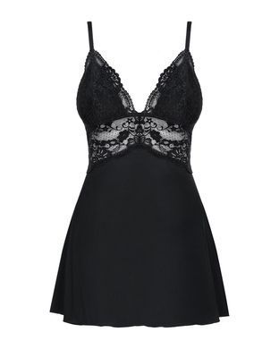 (SALE) Сатиновий пеньюар із мереживом Obsessive 810-BAB-1 babydoll & thong S/M SO7152 фото