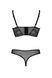 Комплект Passion DROSERA SET black, L/XL, сітка+мереживо, бюстьє та трусики танга SX0479 фото 4