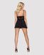 (SALE) Сатиновий пеньюар із мереживом Obsessive 810-BAB-1 babydoll & thong S/M SO7152 фото 3