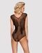 (SALE) Бодістокінг із великої сітки з мереживом Obsessive B112 teddy XL/XXL, чорний, з доступом SO7202 фото 2