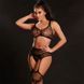 Комплект бодістокінг JSY &laquo;Твоя Луїза&raquo; One Size, Black, топ, панчохи-стокінги, імітація гартерів, сіт SO9262 фото 3