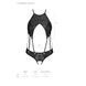 Боді з відкритим доступом Passion TASMINA BODY S/M, black, екошкіра, шнурівки, ажурні мережива SO7110 фото 5