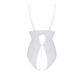 Боді з ажурним декором та відкритим кроком Passion URSULA BODY S/M, white SO5833 фото 4