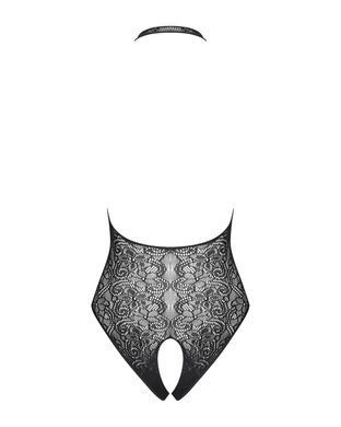 Бодістокінг з ефектом шнурівки Obsessive B113 teddy S/M/L відкрита спина, халтер, з доступом SO7203 фото