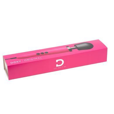 Вібромасажер DOXY Original Pink, дуже потужний, живлення 220В, пульсівні вібрації SO1429 фото