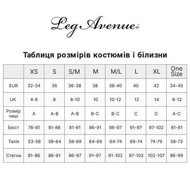 Комплект Leg Avenue Bra Top, Garter Skirt and Stockings One Size, Black SX1750 фото