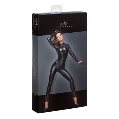 Комбінезон Noir Handmade F162 Powerwetlook overall with leash and two-way zipper, 3XL, мокрий ефект SX0046 фото