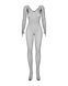 Сітчастий бодістокінг із довгим рукавом Obsessive Bodystocking N109 black S/M/L, чорний, комбінезон SO7253 фото 3