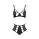 Комплект білизни Passion TASMINA SET S/M black, ліф, високі трусики з корсетом ззаду SO8491 фото 3