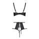 Комплект білизни Passion TASMINA SET S/M black, ліф, високі трусики з корсетом ззаду SO8491 фото 4