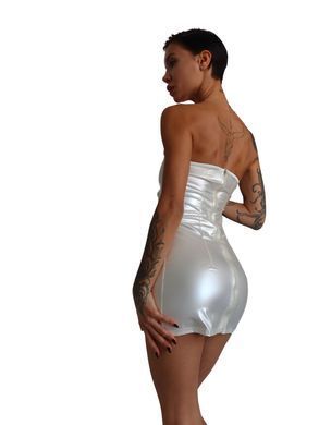 Мінісукня D&A, L, white, nylon-lycra відкриті плечі з блискавкою на всю довжину SX1242 фото