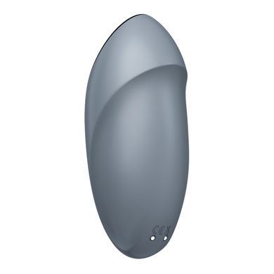 Вібростимулятор-пульсатор Satisfyer Tap & Climax 1 Bluegrey, ефект постукування пальцем, 2 мотори SX0568 фото