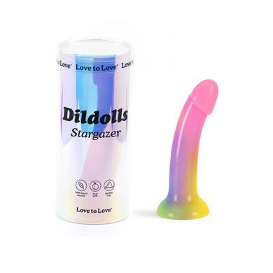 Дилдо з градієнтом та блискітками Love To Love Dildolls &mdash; Stargazer, ультрам&rsquo;який SO9013 фото