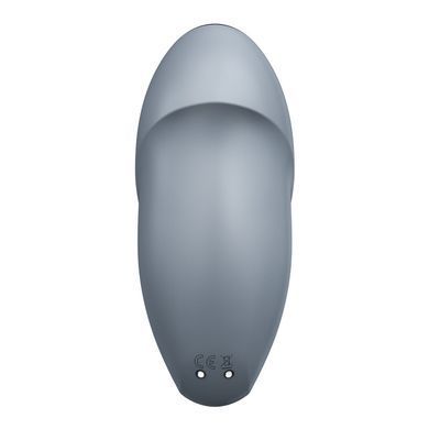 Вібростимулятор-пульсатор Satisfyer Tap & Climax 1 Bluegrey, ефект постукування пальцем, 2 мотори SX0568 фото
