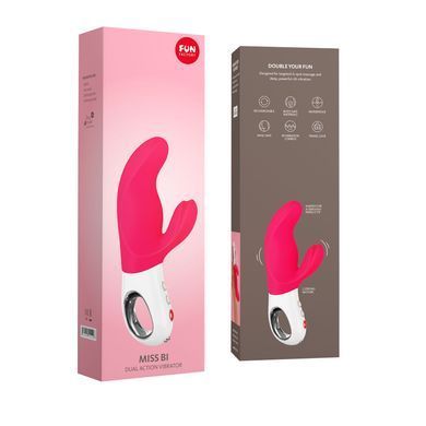 Вібратор-кролик Fun Factory MISS BI pink/white, 2 незалежні мотори, діаметр 4,2 см SX0944 фото