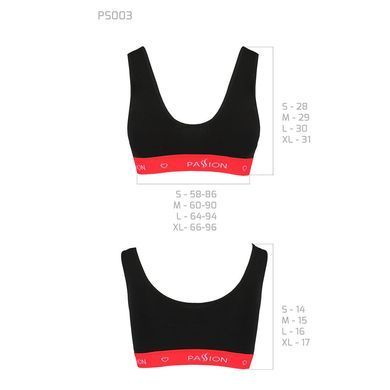 Спортивний топ на широких бретелях Passion PS003 TOP L, black SO4211 фото