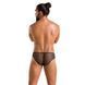 Чоловічі труси зі шнурівкою Passion 035 SLIP RICHARD S/M Black, екошкіра, сітка SO7577 фото 4