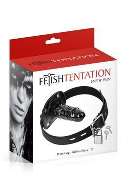 Кляп з великим фаллоімітатором Fetish Tentation Penis Gag T2 SO4041 фото