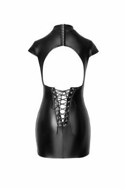 Сукня Noir Handmade F309 Fantasy, 3XL, black, міні, під латекс, короткий рукав, шнурівка ззаду SX0296 фото