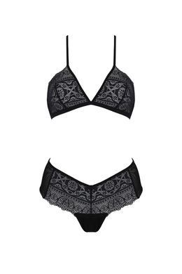 Комплект Passion KERRIA BIKINI black, L/XL, бралет і трусики-бікіні SX0482 фото