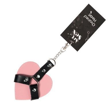 Брелок на карабіні для ключів Art of Sex Chained Heart, Рожевий SX2244 фото