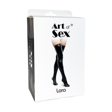 Сексуальні вінілові панчохи Art of Sex - Lora, розмір L, колір чорний SO7338 фото