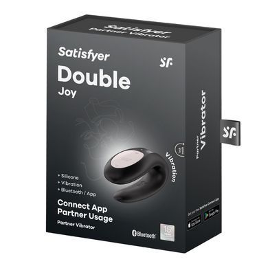 Смарт-вібратор для пар Satisfyer Double Joy Black із широким кліторальним стимулятором SO3898 фото