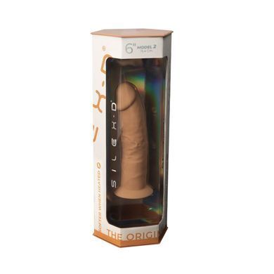 Фалоімітатор SilexD Robby Caramel (MODEL 2 size 6in), двошаровий, силікон + Silexpan, діаметр 3,5см SO5019 фото
