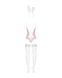 Еротичний костюм зайчика Obsessive Bunny suit 4 pcs costume pink L/XL, рожевий, топ з підв&rsquo;язками, т SO7255 фото 6