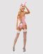 Еротичний костюм зайчика Obsessive Bunny suit 4 pcs costume pink L/XL, рожевий, топ з підв&rsquo;язками, т SO7255 фото 4