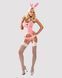 Еротичний костюм зайчика Obsessive Bunny suit 4 pcs costume pink L/XL, рожевий, топ з підв&rsquo;язками, т SO7255 фото 3
