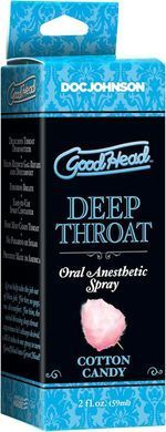 Спрей для мінету Doc Johnson GoodHead DeepThroat Spray - Cotton Candy 59 мл для глибокого мінету SX1321 фото