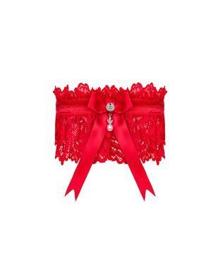(SALE) Ажурна підв&rsquo;язка Obsessive Amor Cherris garter, red SO7684 фото