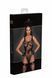 Боді Noir Handmade F242 Tulle body with patterned flock embroidery, M SX0152 фото 7