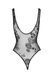 Боді Noir Handmade F242 Tulle body with patterned flock embroidery, M SX0152 фото 5