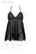 Пеньюар Passion KERRIA CHEMISE black, L/XL, мереживний верх, трусики в комплекті SX0488 фото 5