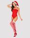 Боді Obsessive Kissmas teddy red L/XL SX1153 фото 1