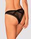 (SALE) Мереживні трусики із заниженою талією Obsessive Estiqua panties M/L, чорні SO7261 фото 2