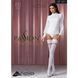 Панчохи Passion ST121 1/2 white на ажурній силіконовій резинці з квітковим орнаментом і вертикальним SO5791 фото 5
