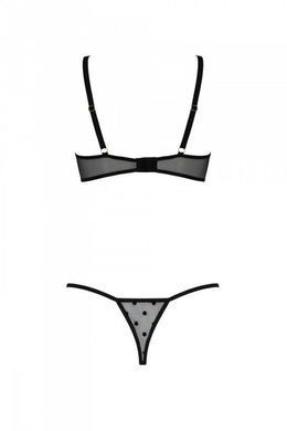 Еротичний комплект Passion MARINA SET WITH OPEN BRA, XXL/XXXL, black, відкриті чашки SO9737 фото