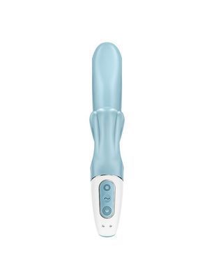 Вібратор-кролик Satisfyer Love Me Blue, гнучкий, відросток з потрійним кінчиком SO7779 фото