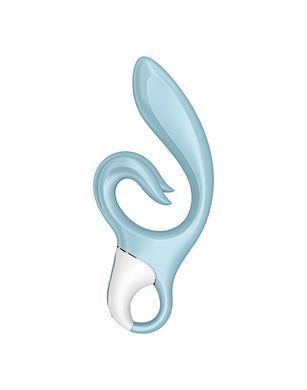 Вібратор-кролик Satisfyer Love Me Blue, гнучкий, відросток з потрійним кінчиком SO7779 фото