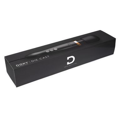 Преміальний вібромасажер DOXY Die Cast матово-чорний, з покриттям із 24-каратного золота SX2455 фото