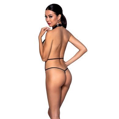 Боді-халтер з екошкіри Passion JANNIES BODY XXL/XXXL black SO8444 фото