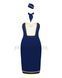 Еротичний костюм стюардеси Obsessive Stewardess uniform XS/S, blue, сукня, пілотка, шарф, манжети SO7729 фото 5
